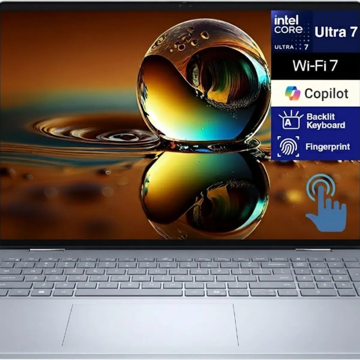 DELL - Notebook Dell Copilot PC 16" 2K 2 in 1 Touchscreen Intel Core Ultra 7 256V 16GB 1TB Storage WIN 11