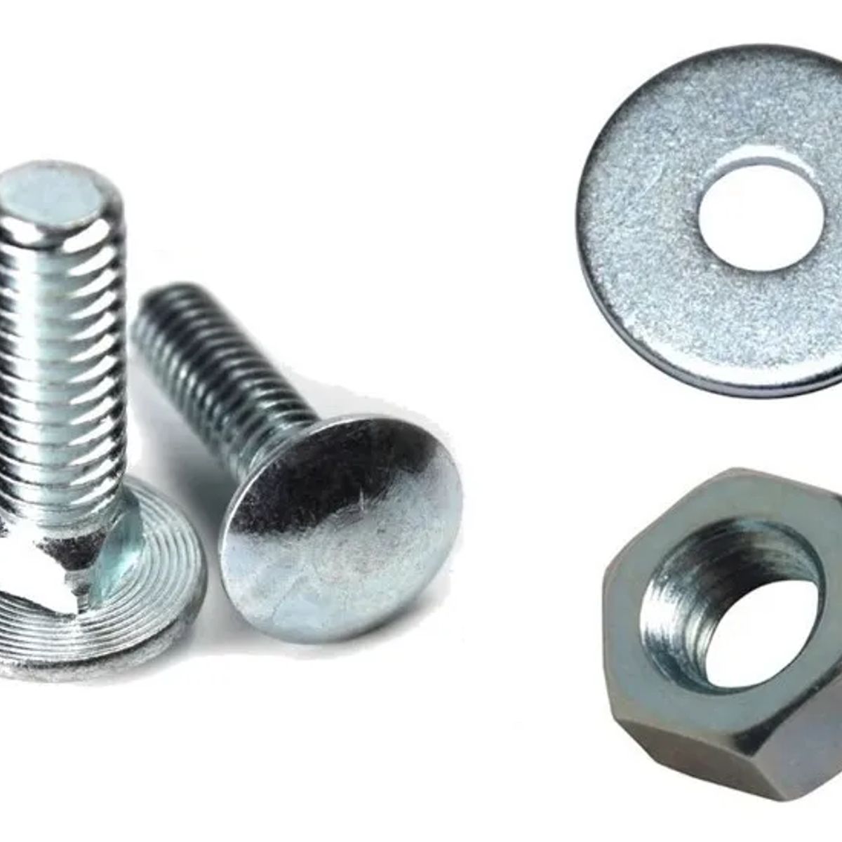 METALFER - Pack Perno Coche 3/8x 2 Zn+ Tuerca+ Golilla Pl Cte (100 Un)