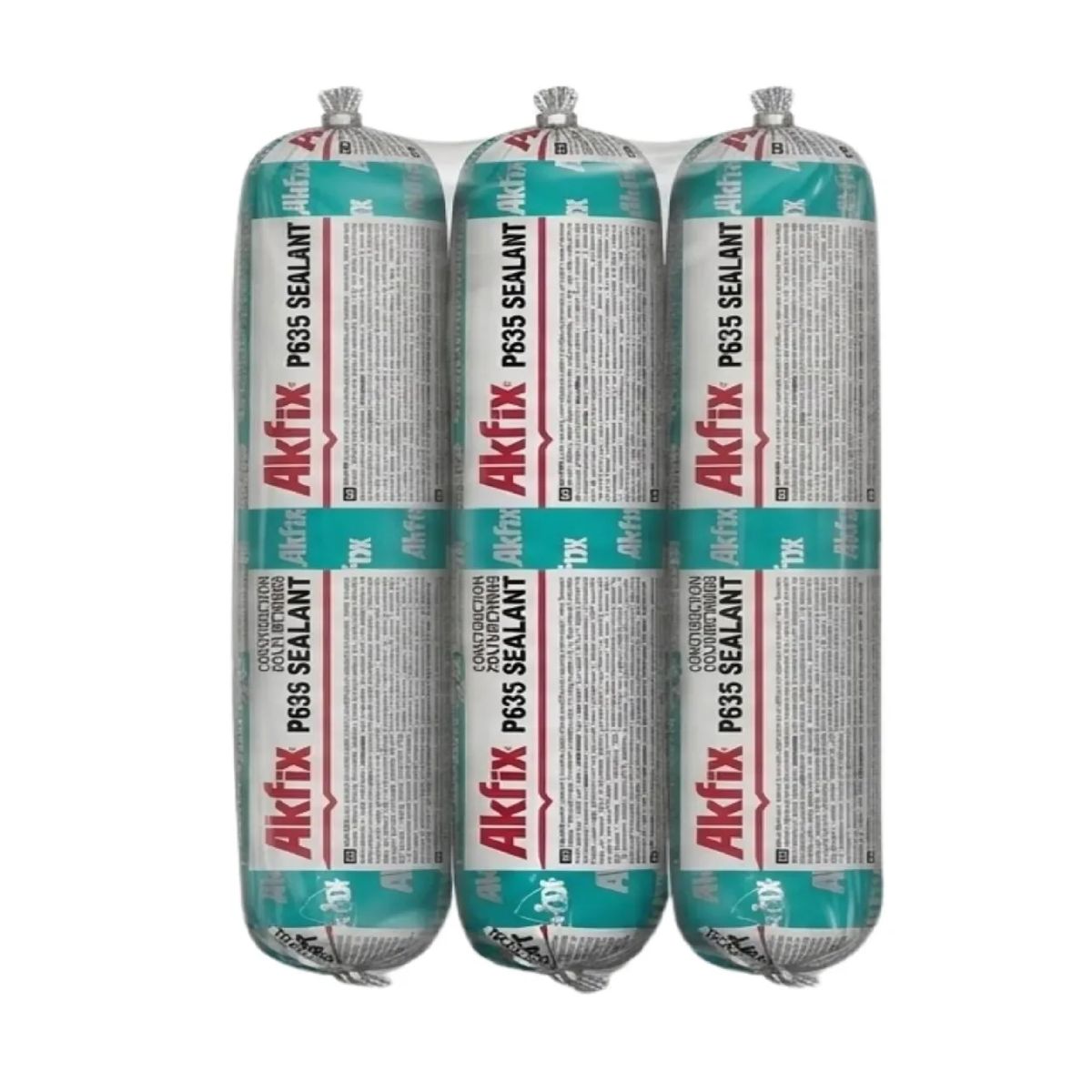 AKFIX - Pack 3 Sellador Poliuretano Akfix P635 Blanco Juntas Muros