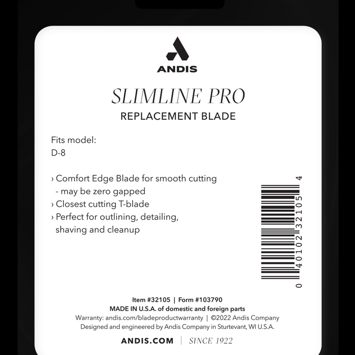 ANDIS - Andis Cuchilla Slimline pro