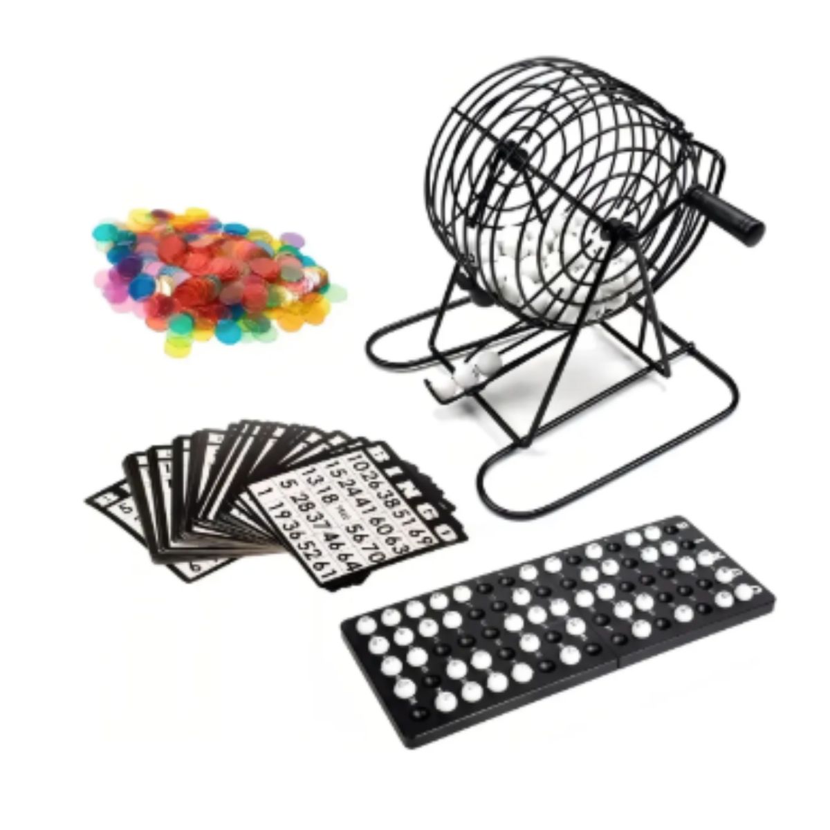 GENERICO - JUEGO DE BINGO TOMBOLA DE METAL RESISTENTE