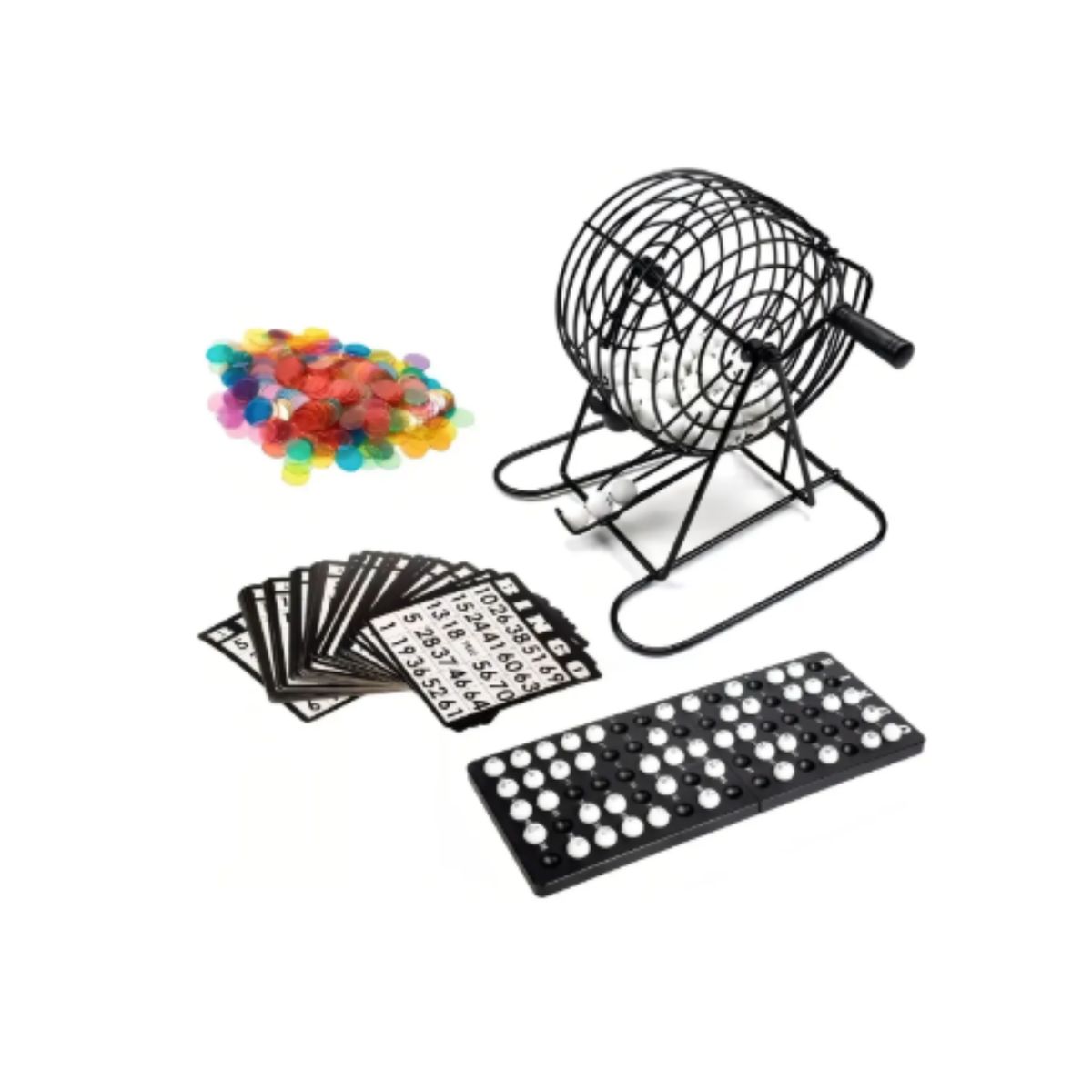 GENERICO - JUEGO DE BINGO TOMBOLA DE METAL RESISTENTE