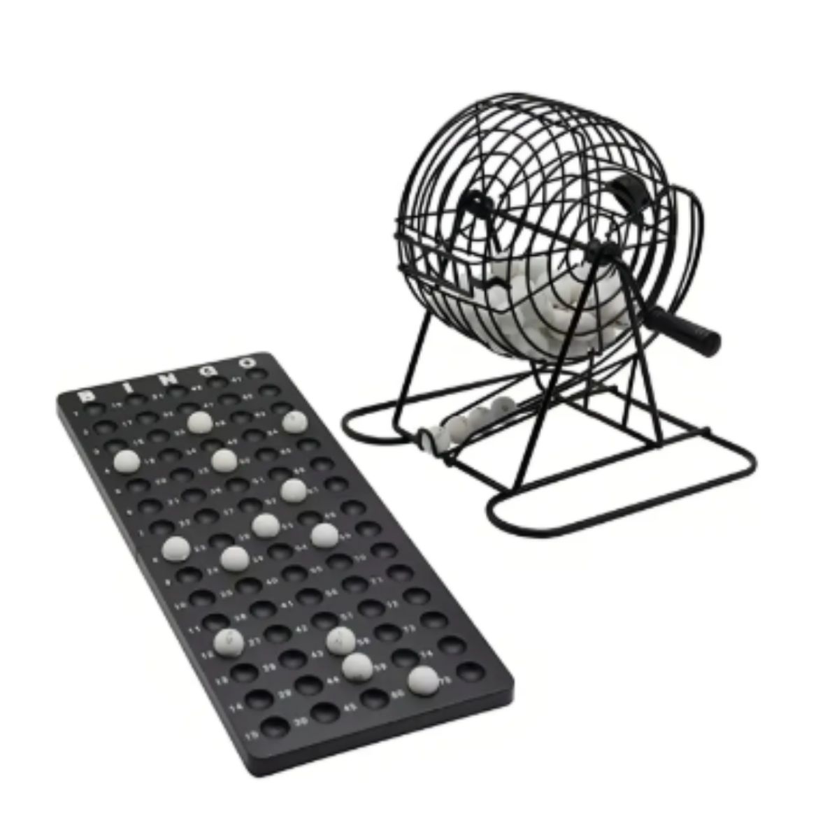 GENERICO - JUEGO DE BINGO TOMBOLA DE METAL RESISTENTE