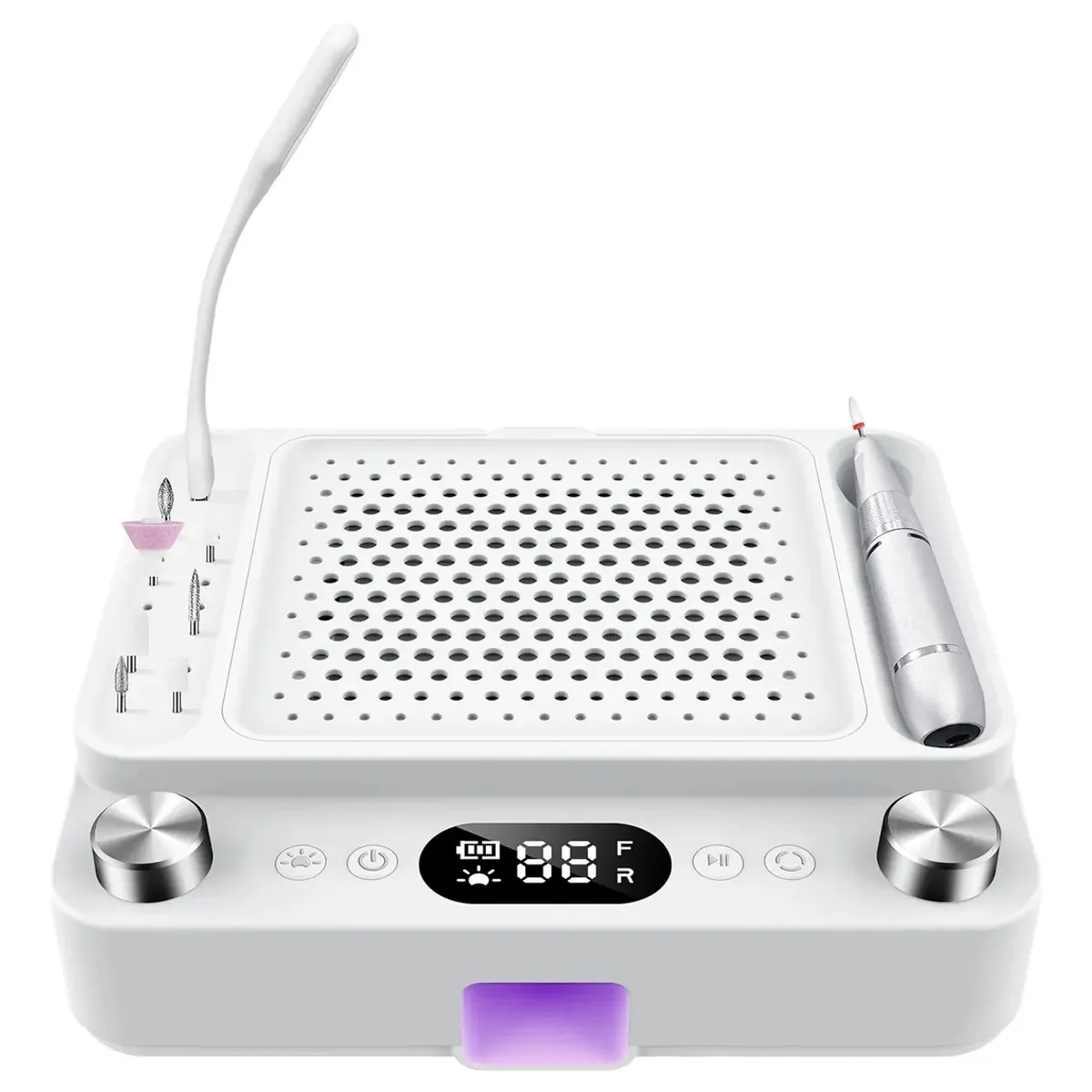 EVERSO - Juego Torno Maquina Para Uñas 35000RPM Profesional Con Led