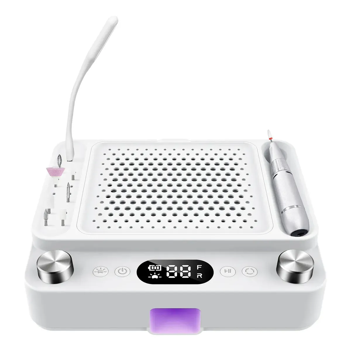 EVERSO - Juego Torno Maquina Para Uñas 35000RPM Profesional Con Led