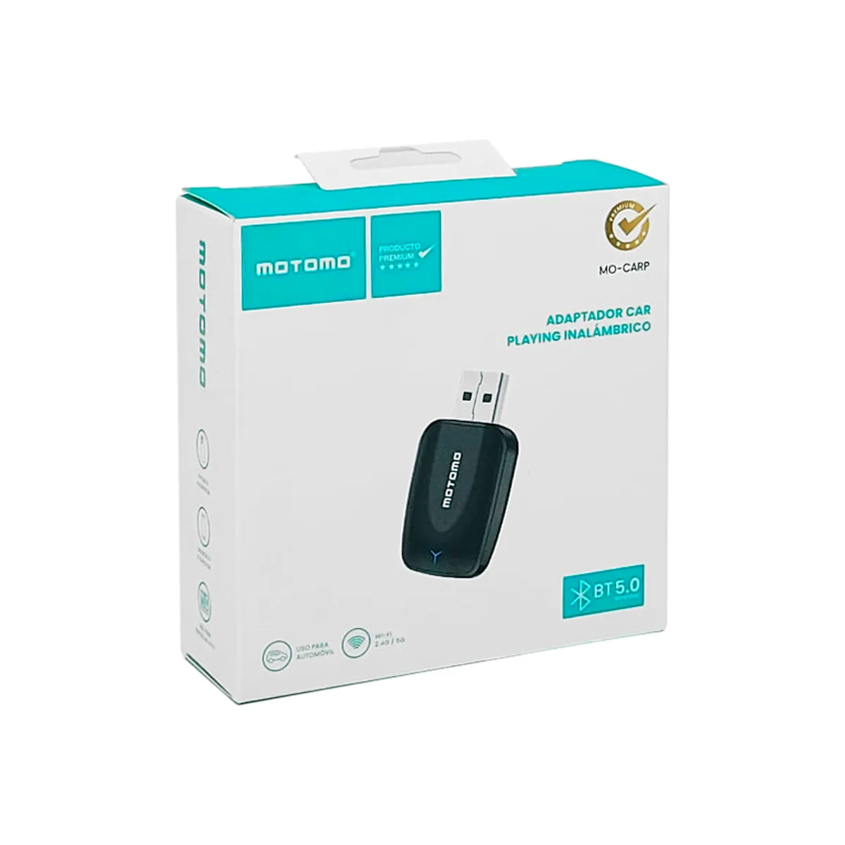 MOTOMO - Adaptador Carplay Inalámbrico Bluetooth 5.0 Motomo