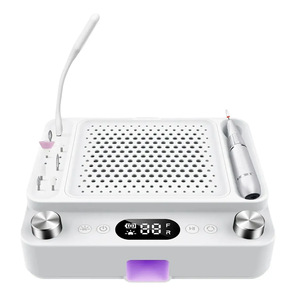 EVERSO - Juego Torno Maquina Para Uñas 35000RPM Profesional Con Led