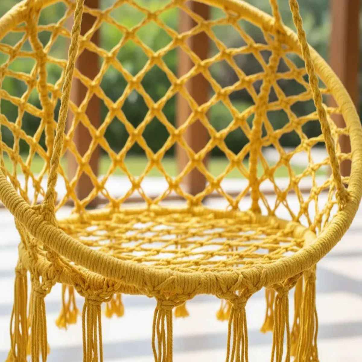 GENERICO - Silla Hamaca Colgante Terraza Y Jardin Calidad Premium Sin Cojines