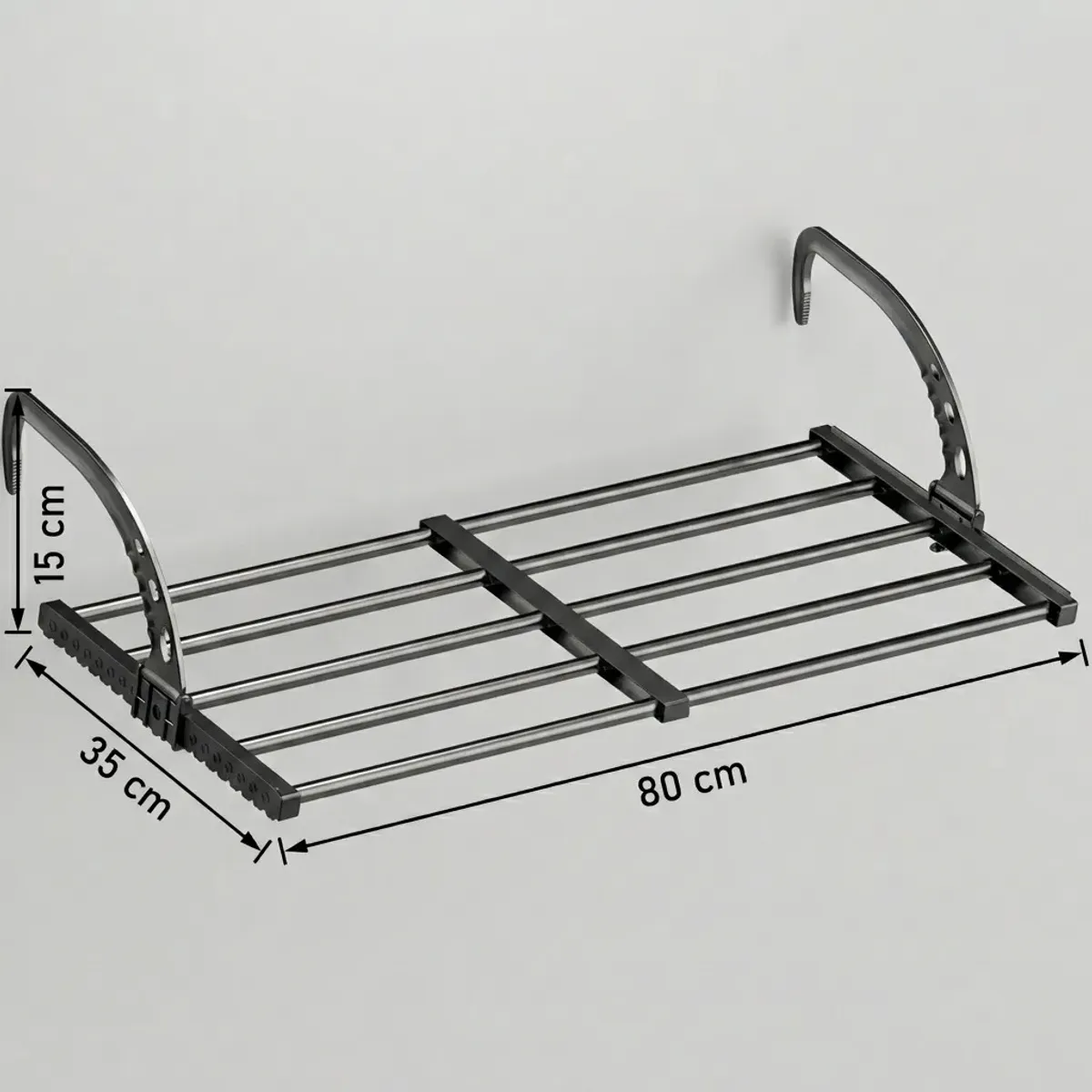 ARMONIA - Tendedero Metálico 80 cm para Balcón o Ventana