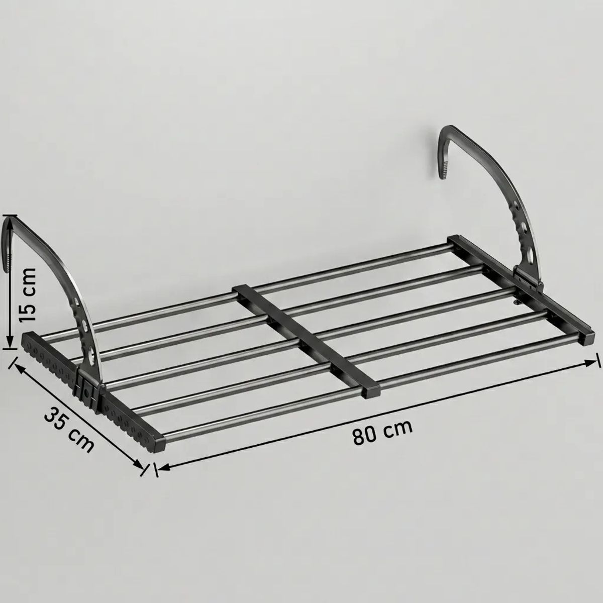 ARMONIA - Tendedero Metálico 80 cm Compacto para Balcón