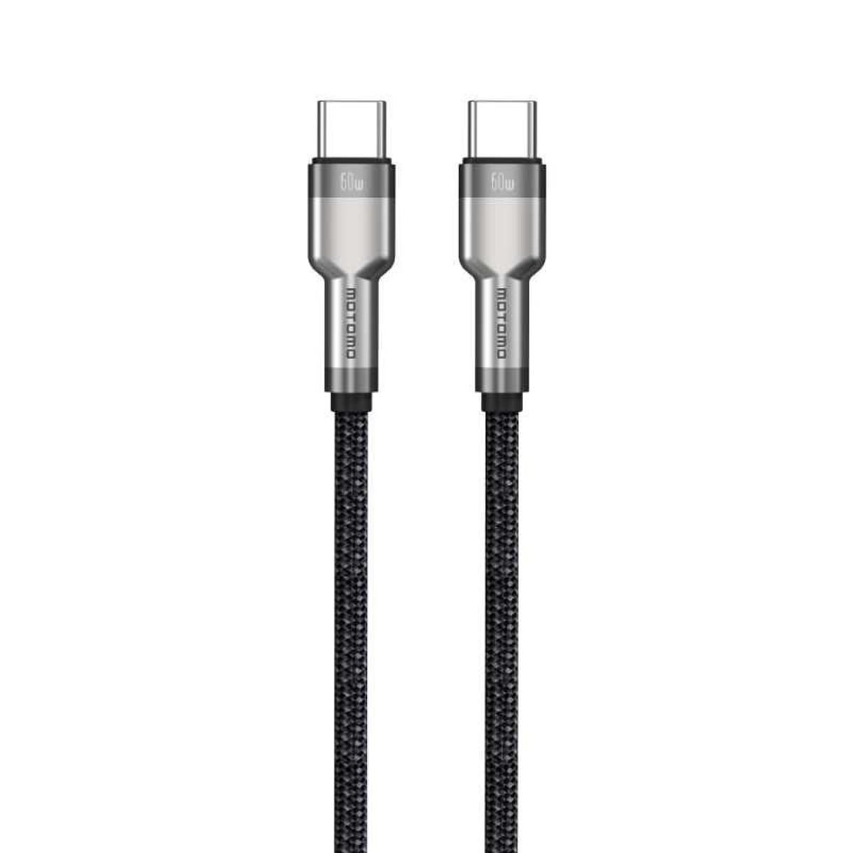 MOTOMO - CABLE USB TIPO C A TIPO C 60W CARGA RAPIDA METALICO MOTOMO