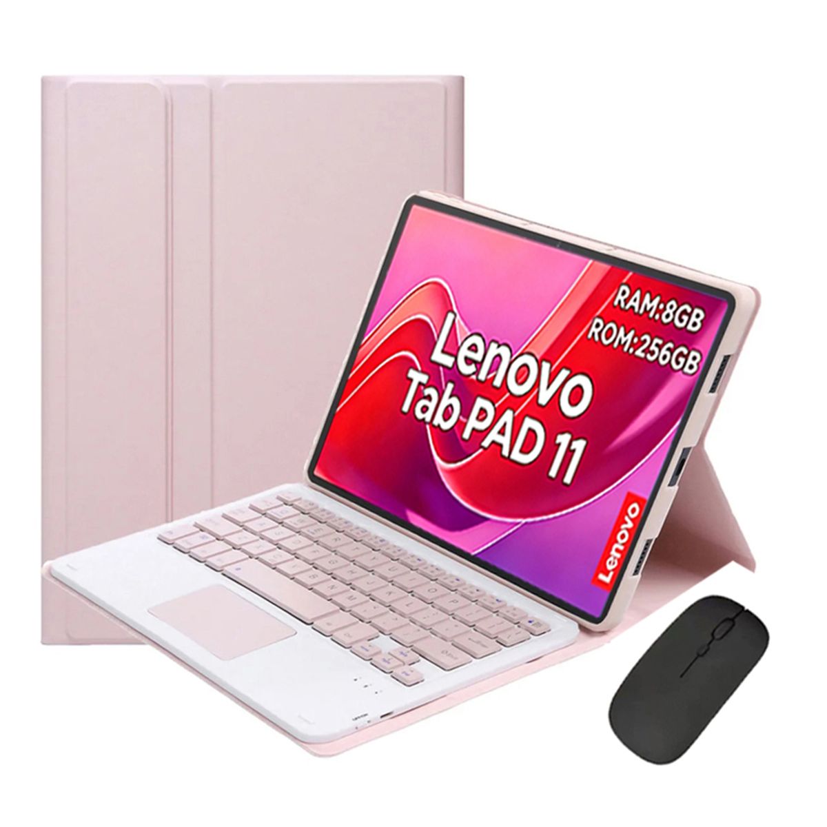LENOVO - Tablet Lenovo Pad 11 2025 8GB+256GB WiFi y Ratón inalámbrico Bluetooth &Teclado-Rosa