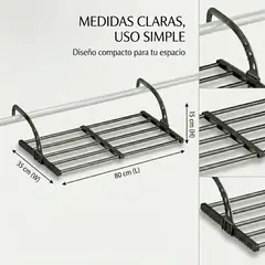 ARMONIA - Tendedero para Ventana 80 cm Metálico Resistente
