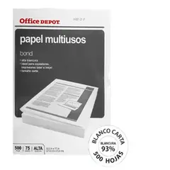 GENERICO - RESMA DE PAPEL TAMAÑO CARTA 500 HOJAS