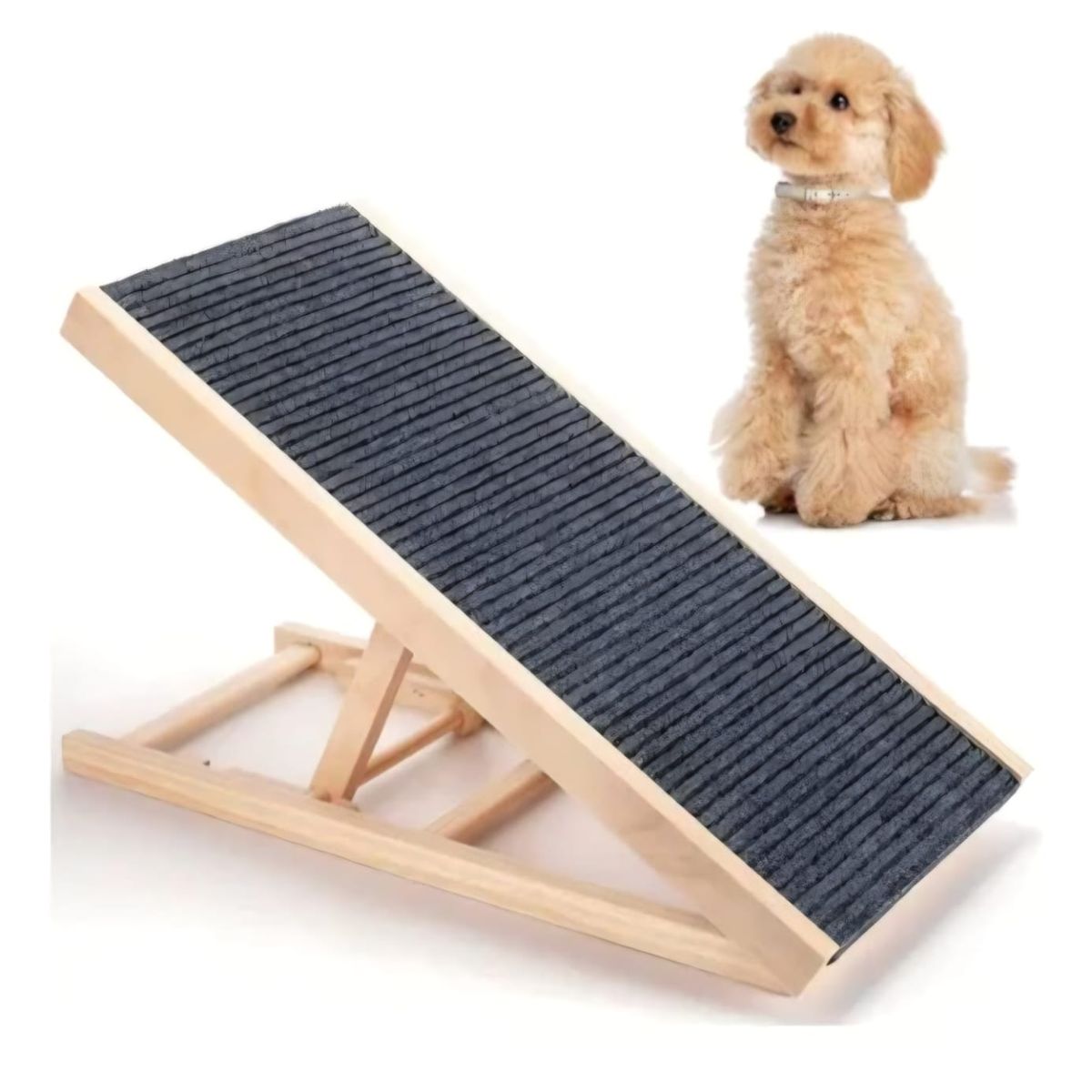 GENERICO - Rampa De Madera Plegable Antideslizante Para perros 70X35X40CM