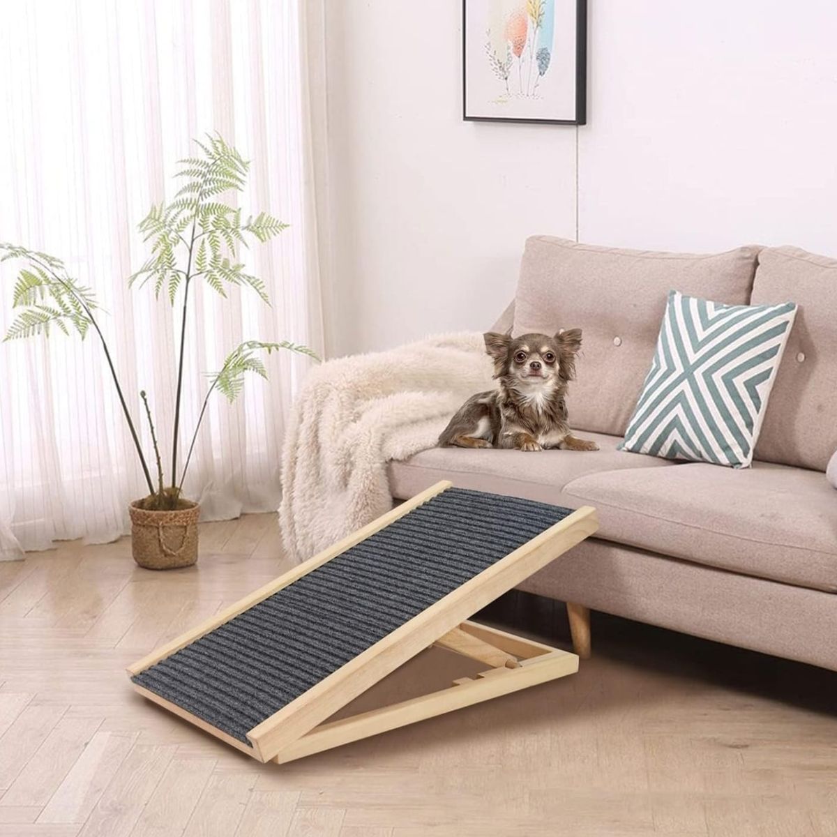 GENERICO - Rampa De Madera Plegable Antideslizante Para perros 70X35X40CM