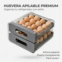 GENERICO - Organizador de Huevos Premium Maximiza el Espacio de tu Cocina