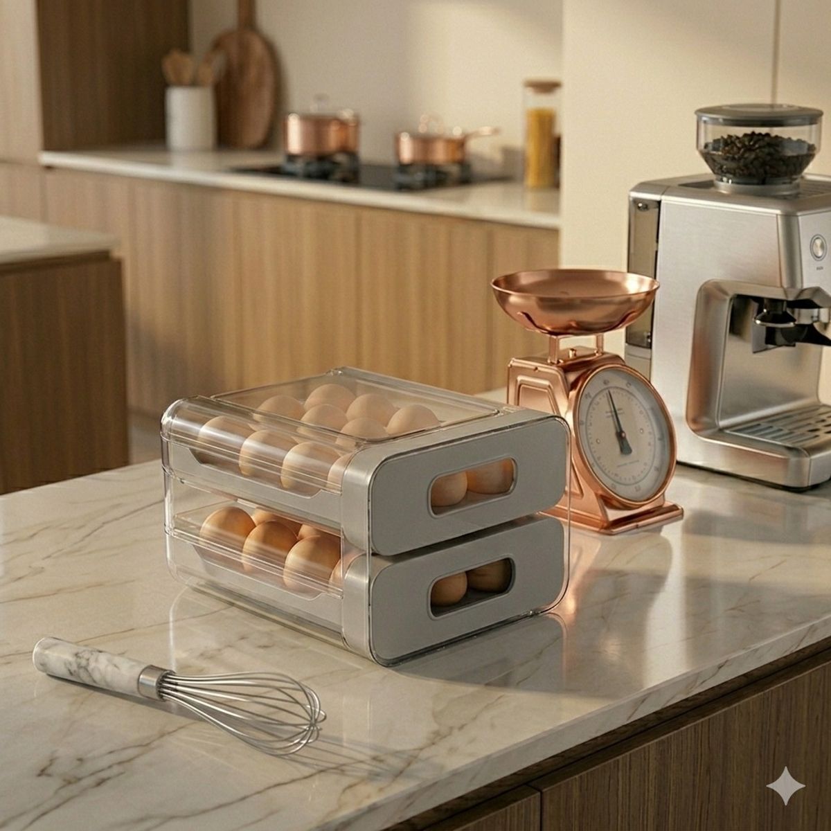 GENERICO - Organizador de Huevos Premium  Maximiza el Espacio de tu Cocina