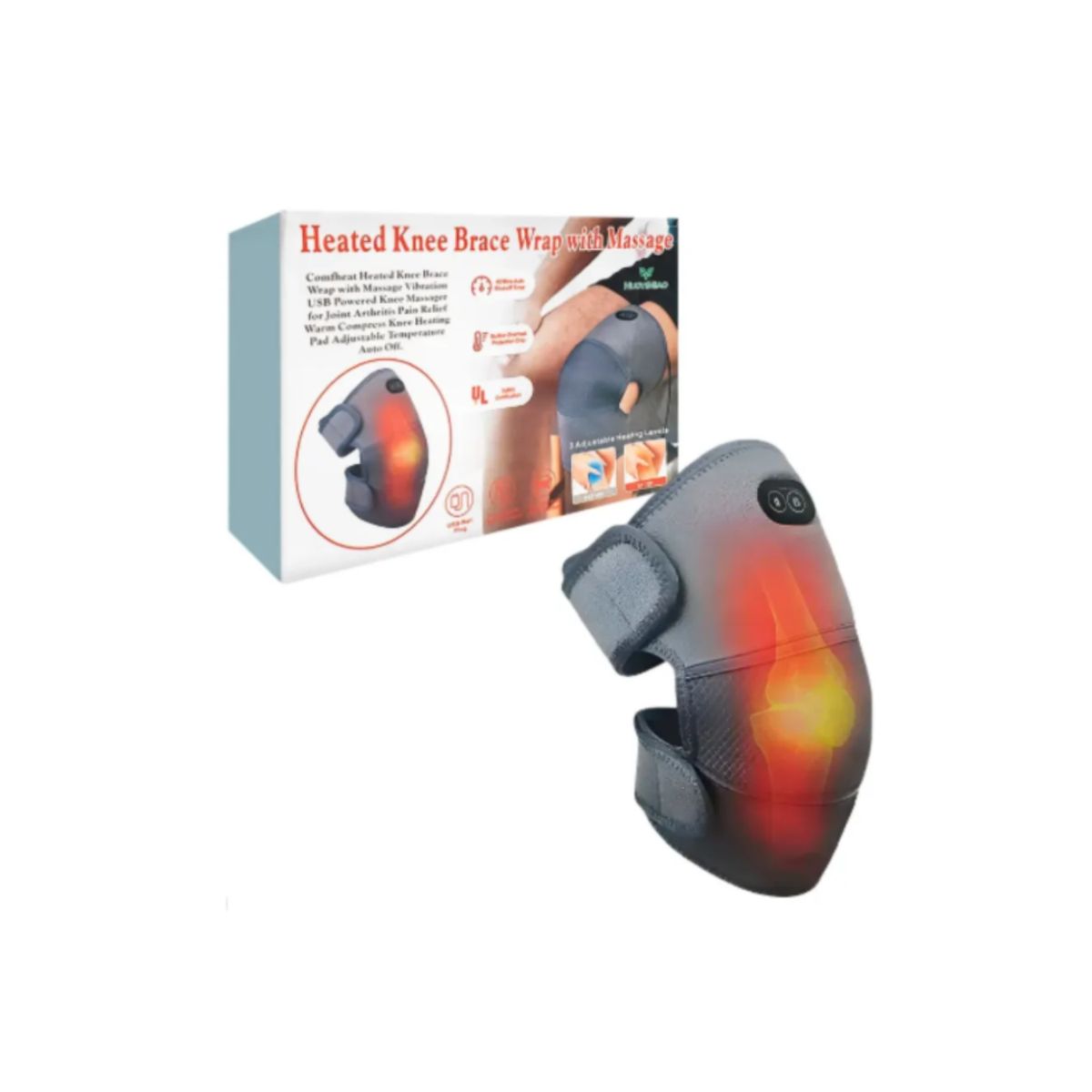 GENERICO - Masajeador De Rodilla Usb Alivia Dolores 3 Niveles Artritis