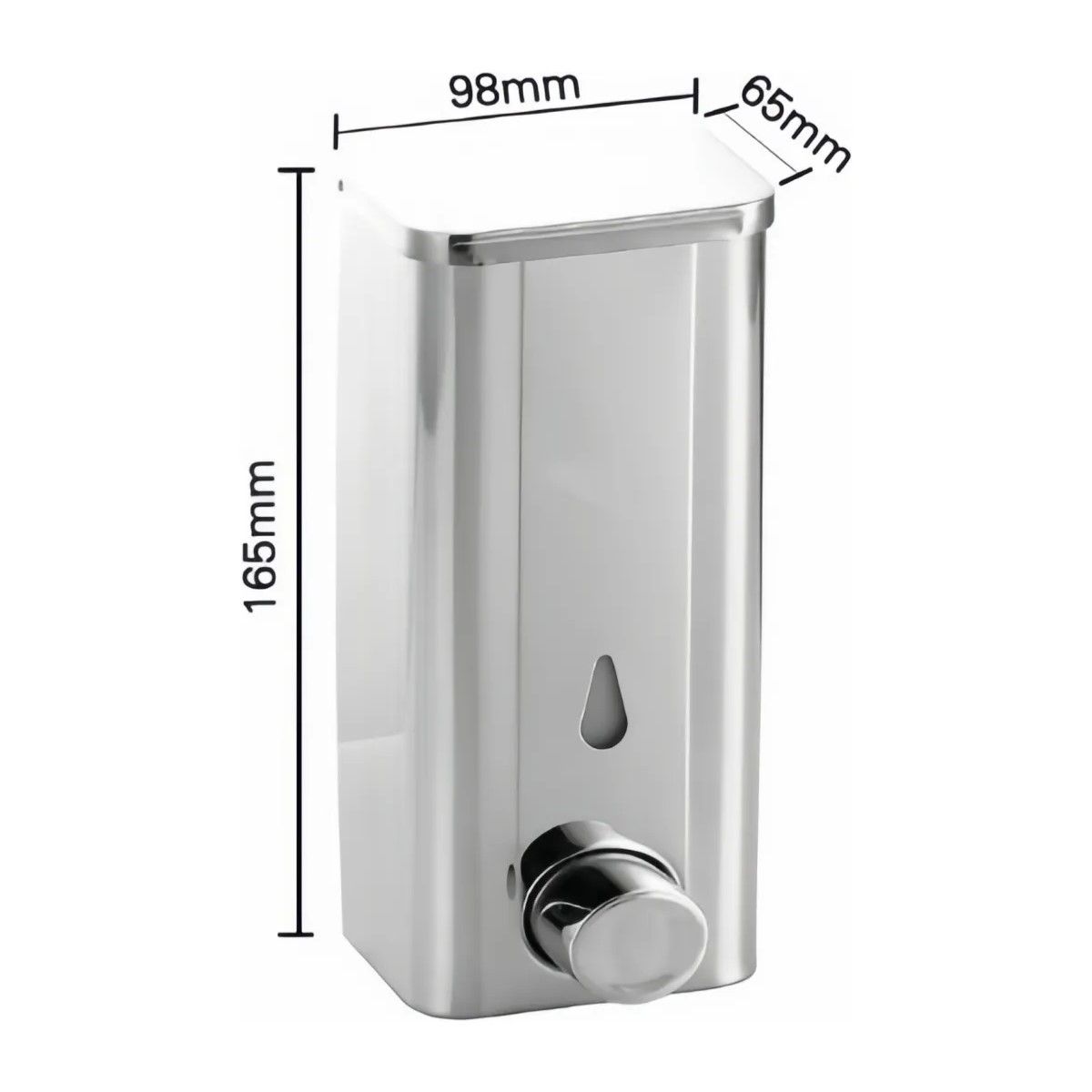 GENERICO - Dispensador De Jabón De Acero Inoxidable 650ml Pared Platead BELUG