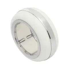 MERY SATT - Anillo Tubo Esmalte Blanco Bombe 16