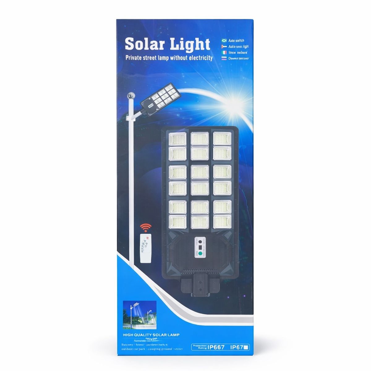 GENERICO - Foco Reflector Solar De 1000w Led Inalámbrico Con Soporte