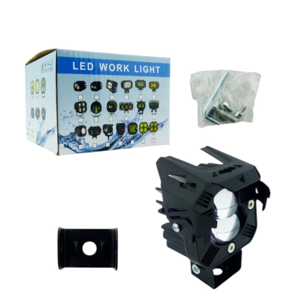 GENERICO - Neblinero LED COB De 40 Watt Duo Color Desde 12 A 36 Volt Para Auto O Moto