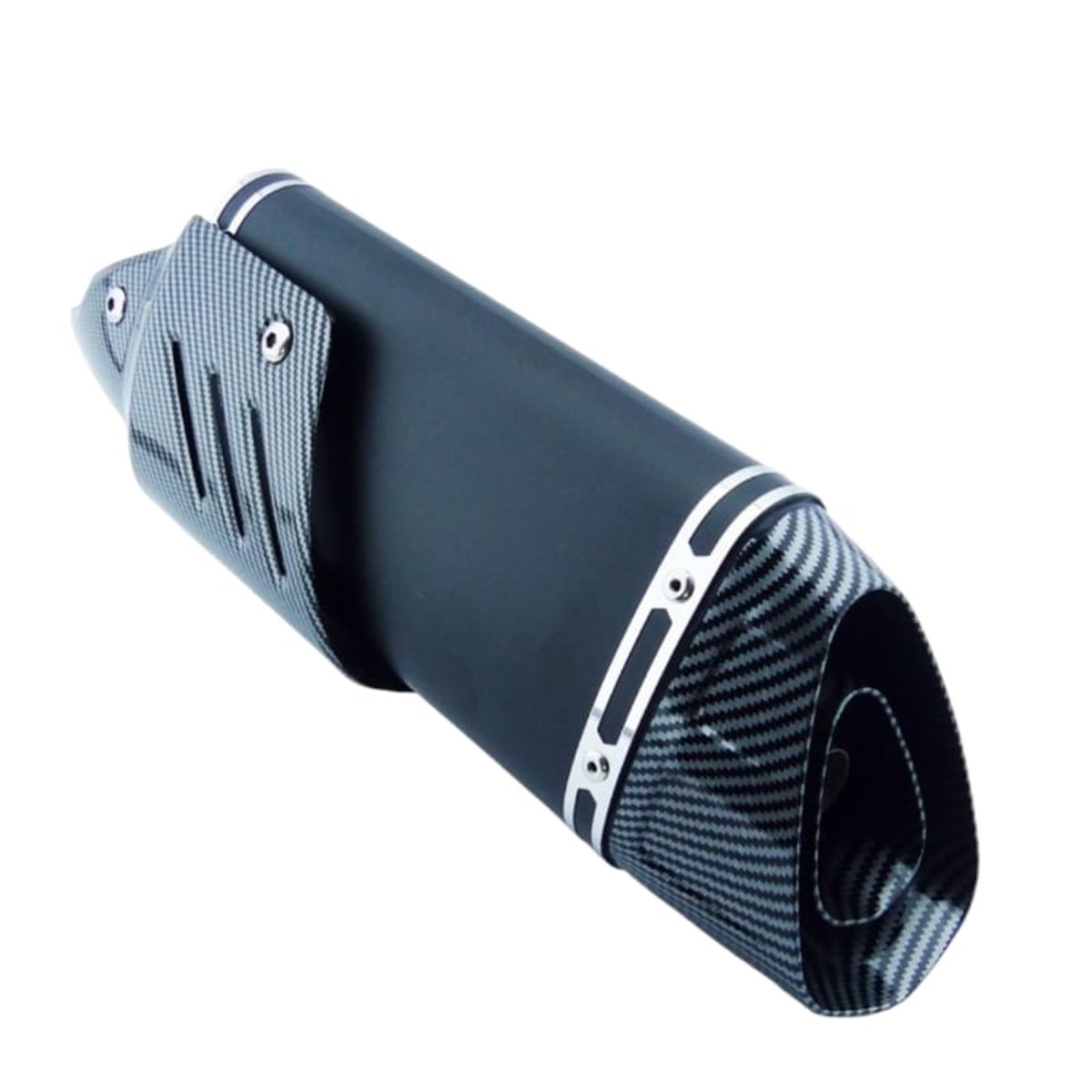 GENERICO - TRONADOR  PARA MOTO GPR CON  PROTECCION Y BOCA CARBON 46 CM SILENCIADOR