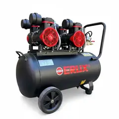 ERUX - Compresor De Aire/oil Free 50l 1200w Doble Motor 8 Bar 220v