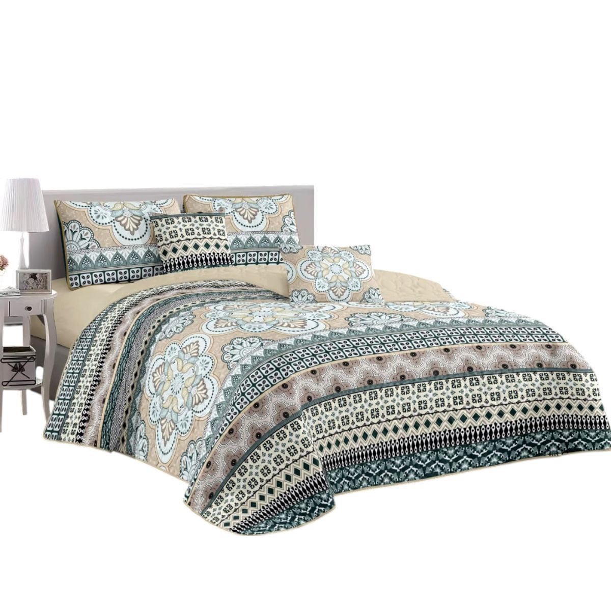 GENERICO - Cubrecama Quilt De Verano Con Diseño Tf King