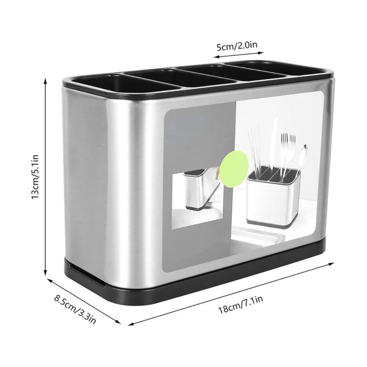 GENERICO - Escurridor De Cubierto Utensilios Cocina Acero Inoxidable BELUG