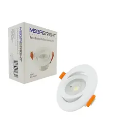 GENERICO - FOCO LED MEGRABRIGHT EMBUTIDO BASCULANTE 6.5 WATT LUZ BLANCA 5500K