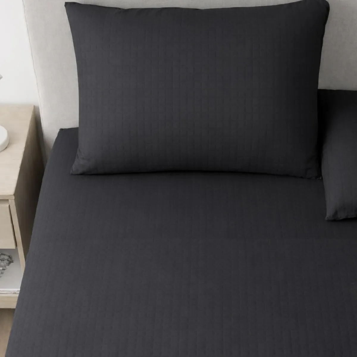 CASATUA - Sabanas 1.5 Plazas Hotel Casatua Textura Ultra Suave + Funda - Negro - 1,5 Plazas