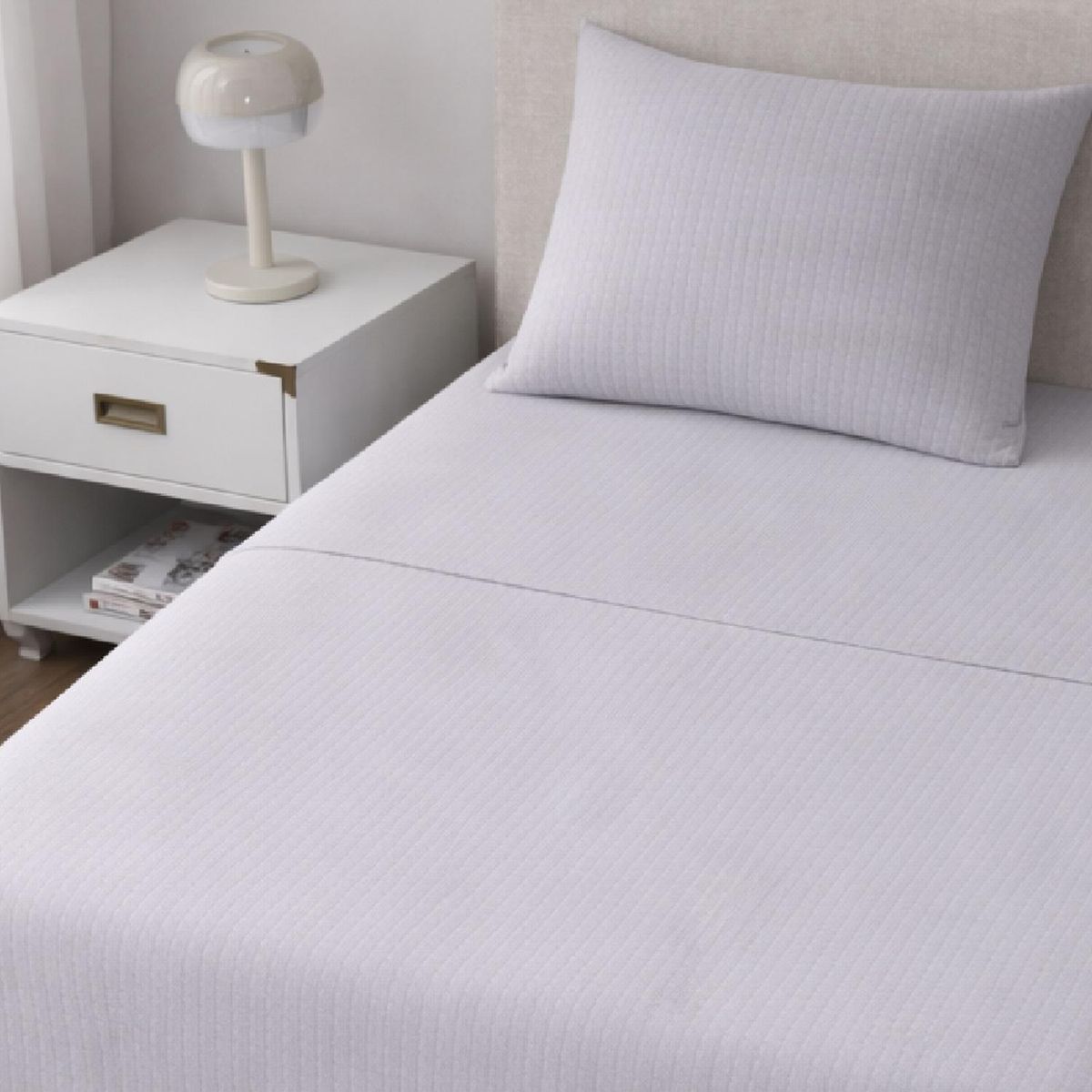 CASATUA - Sabanas 1.5 Plazas Hotel Casatua Textura Ultra Suave + Funda - Gris - 1,5 Plazas