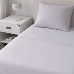 CASATUA - Sabanas 1.5 Plazas Hotel Textura Ultra Suave + Funda - Gris - 1,5 Plazas