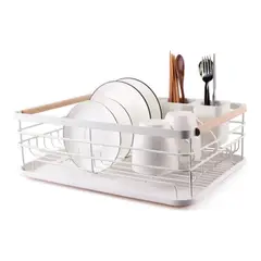 GENERICO - Secaplatos Escurridor 1 Nivel Acero Inox Blanco Blanco BELUG
