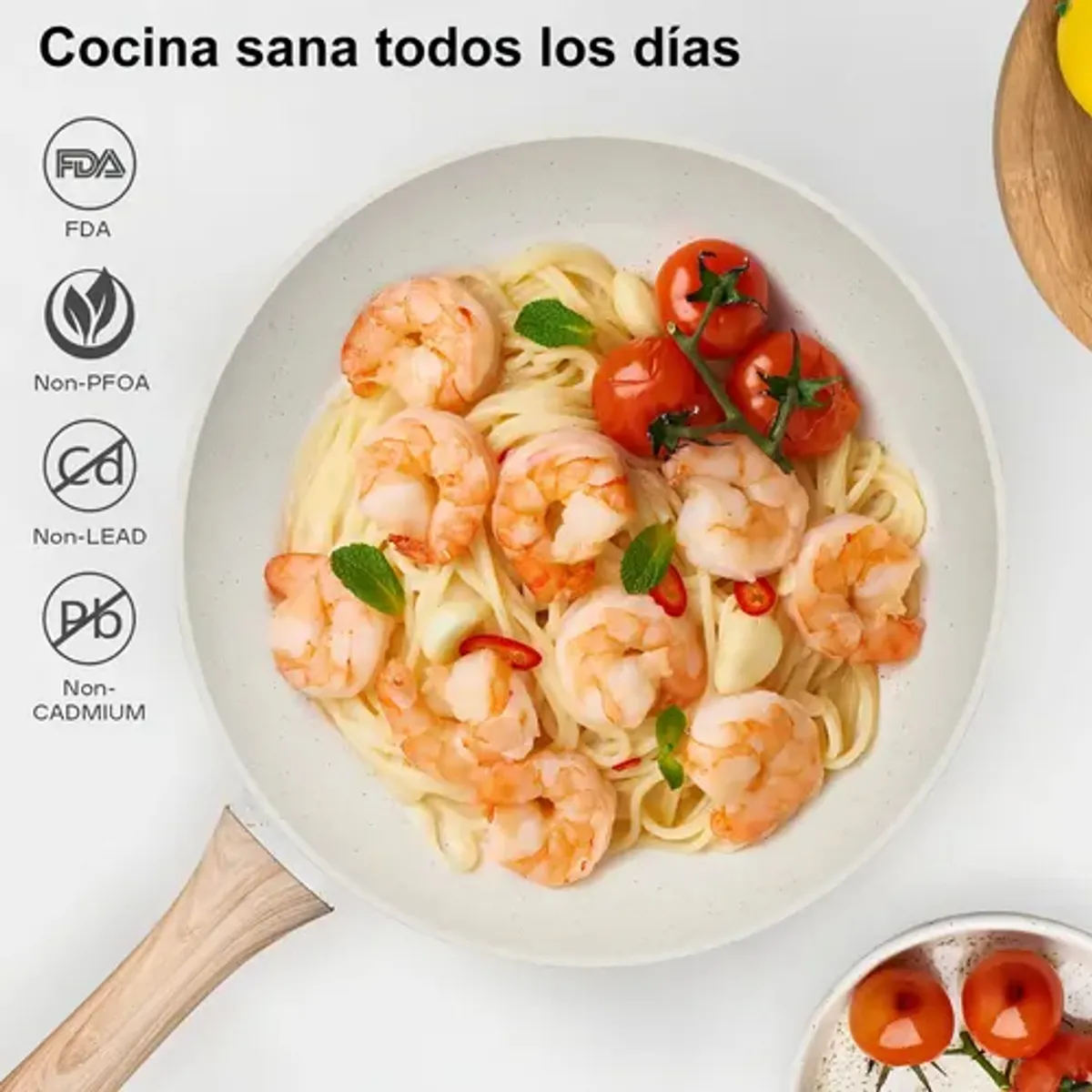 EVERSO - Juego de Ollas y Sartenes Malltradecl 12 Piezas Granito Inducción