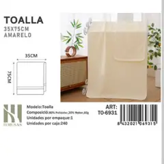 GENERICO - Toalla De Microfibra Suave 35X70Cm Imussa