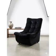 GENERICO - Sofa Curvo Descanso negro felpa