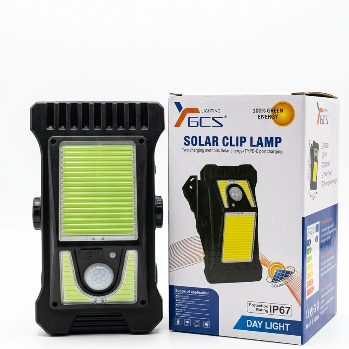 GENERICO - Foco Solar LED con Sensor de Movimiento e Impermeabilidad IP67