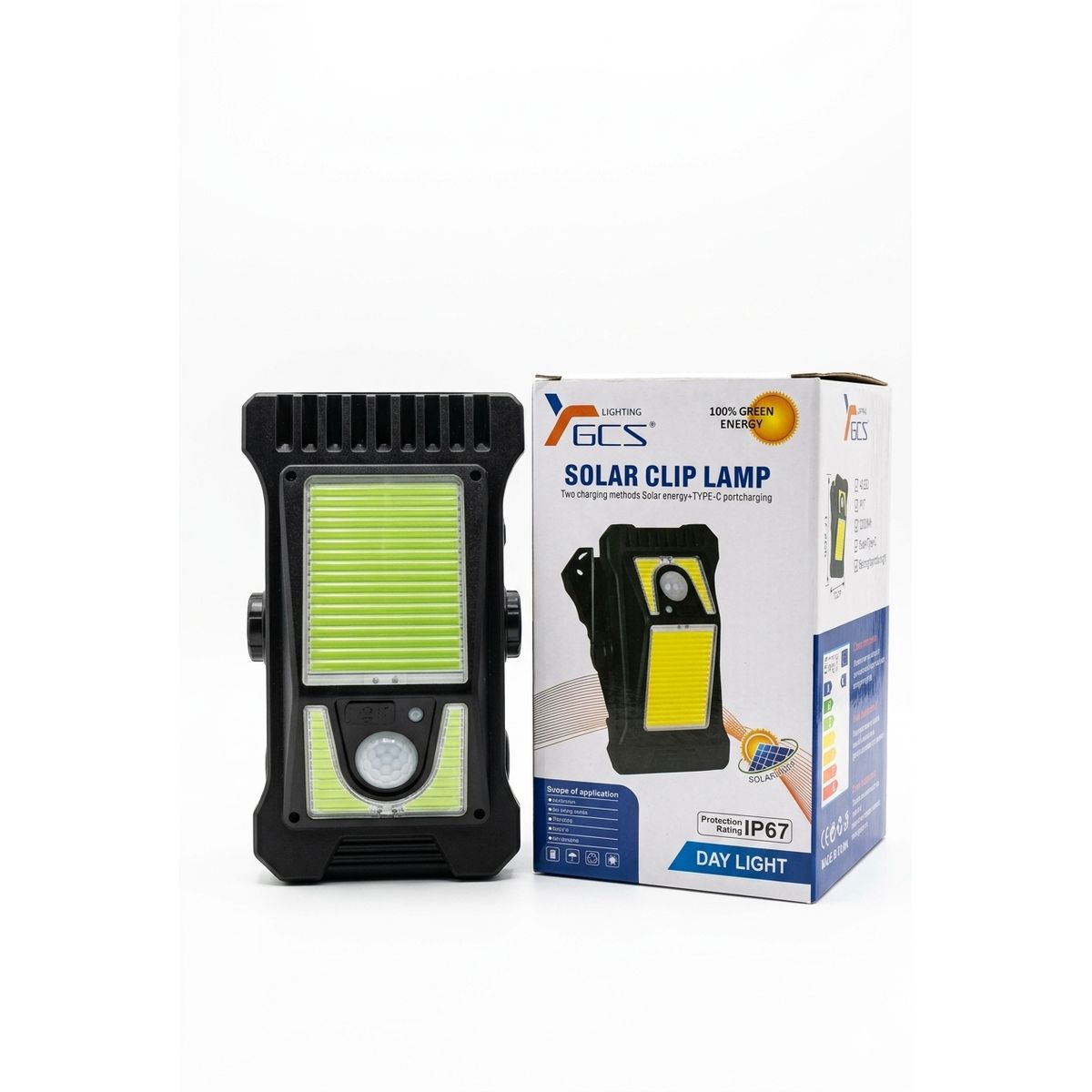 GENERICO - Foco Solar LED con Sensor de Movimiento e Impermeabilidad IP67