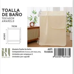 GENERICO - Toalla De Microfibra Suave 70X140Cm Imussa