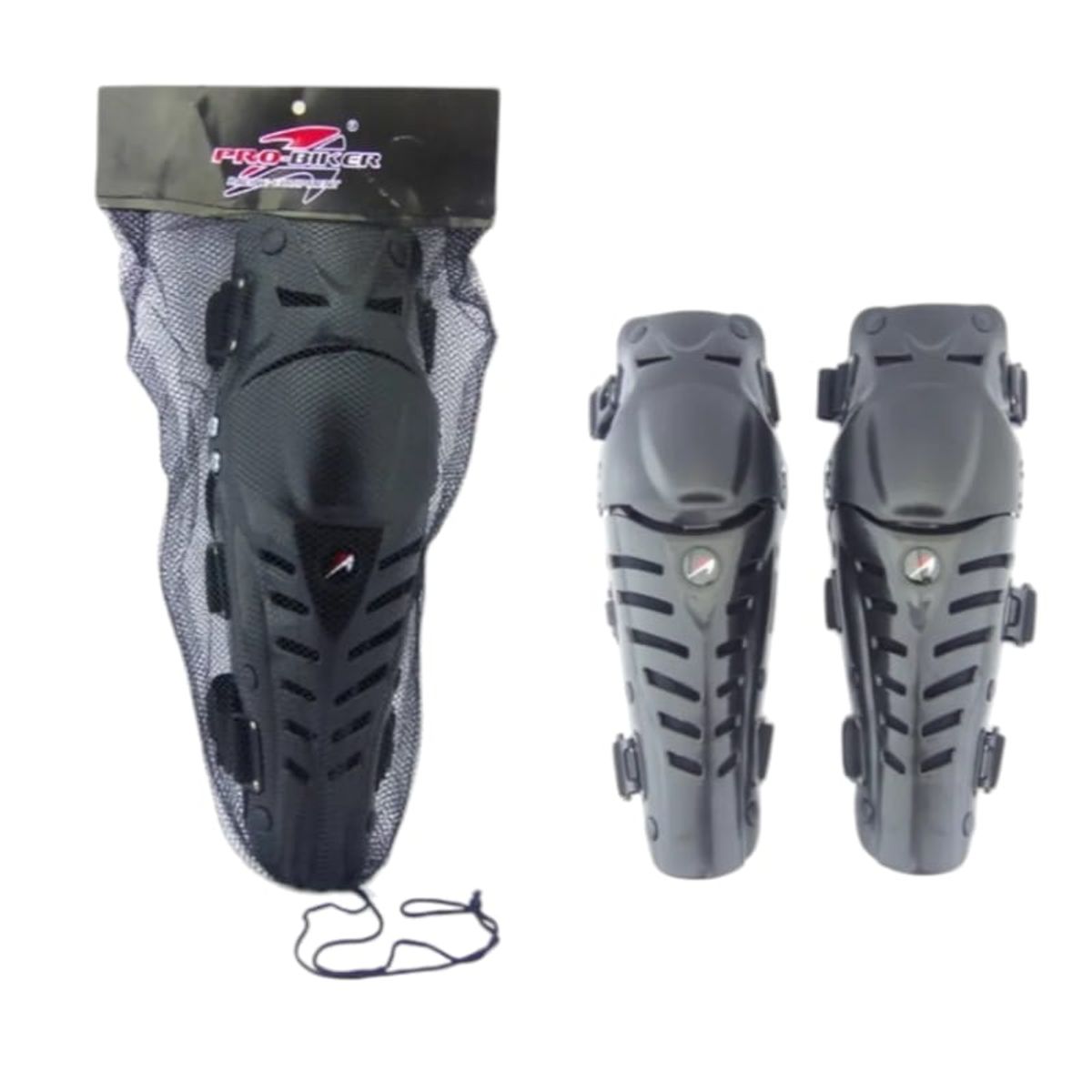 GENERICO - RODILLERAS PROBIKER SET 2 FLEXIBLE PERNOS METALICOS