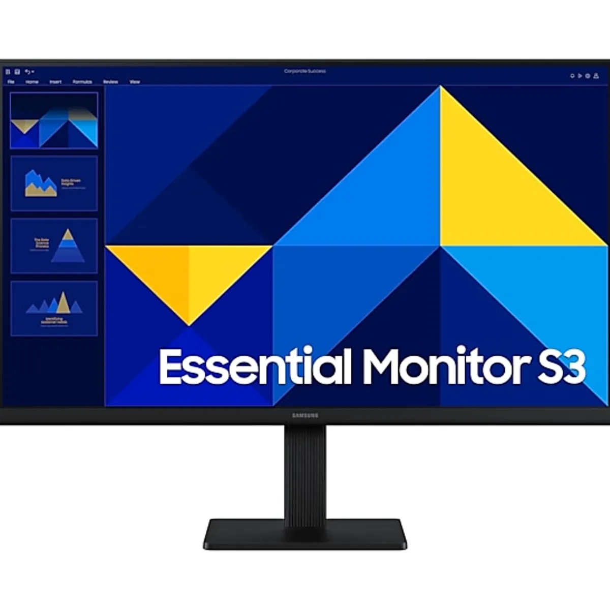 SAMSUNG - Monitor Samsung Essential S3 S30GD, 27 Full HD, 100Hzm Panel IPS, HDMI, VGA, Negro