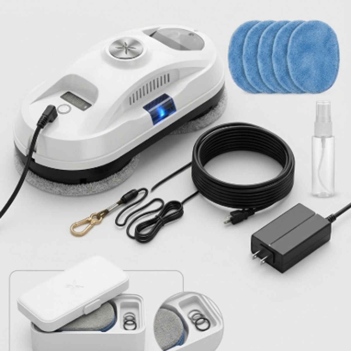 TASBEL - Robot Limpiador Ventanas Automatico Aspiracion Vacio Deteccion Bordes Smart Electrico Hogar
