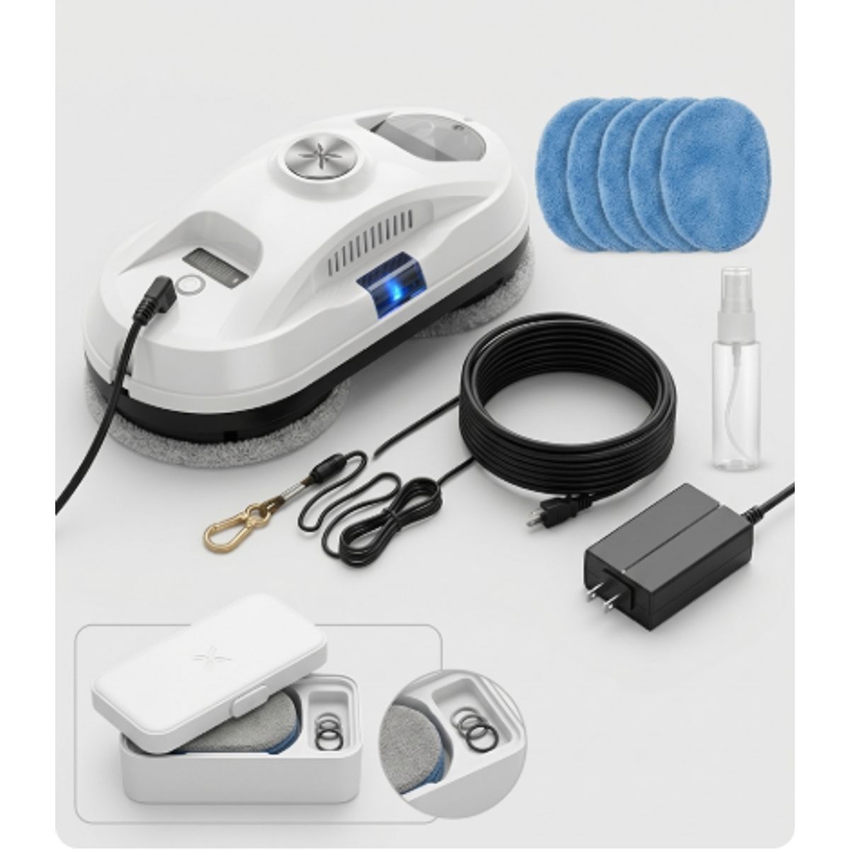 TASBEL - Robot Limpiador Ventanas Automatico Aspiracion Vacio Deteccion Bordes Smart Electrico Hogar