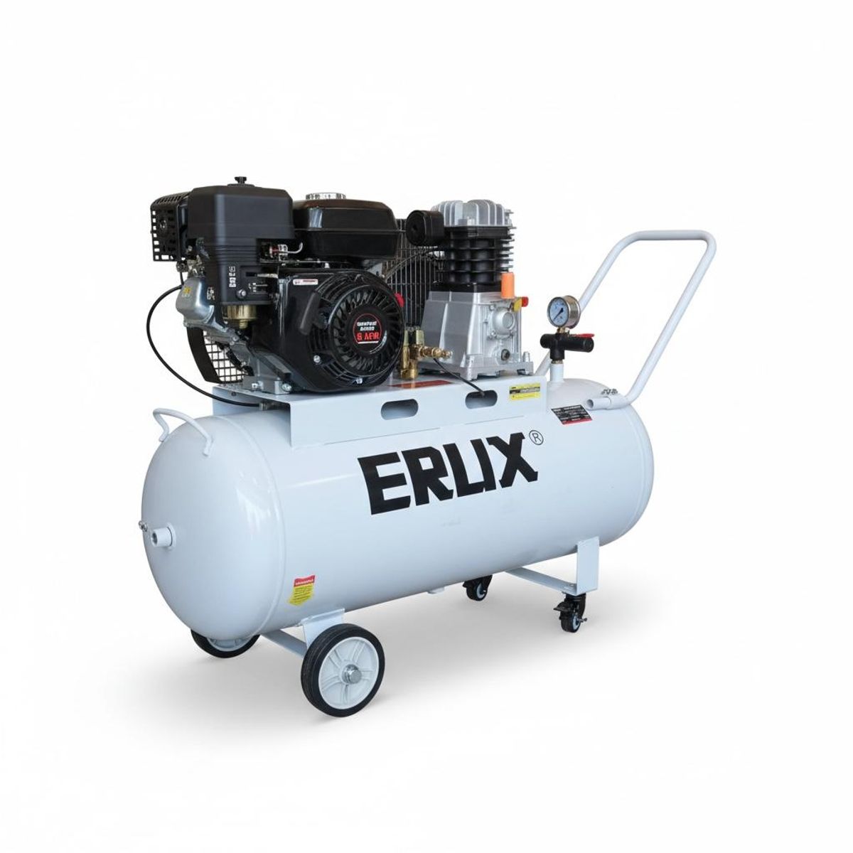 ERUX - Motocompresor De Aire A Gasolina 100l 6.5 Hp Monofásica