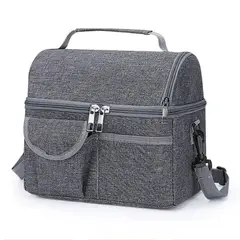 GENERICO - Bolsa Del Almuerzo Loncheras Portátil Y Gran Capacidad gris BELUG