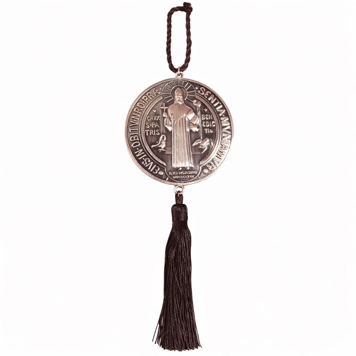 GENERICO - Medalla De Bronce De San Benito Protector Del Hogar 7,5 Cm