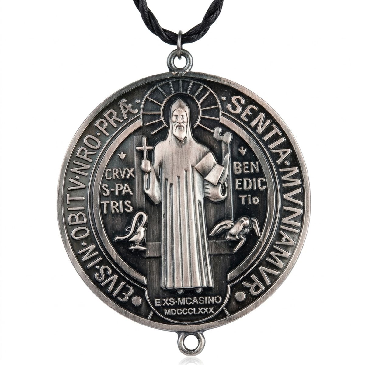 GENERICO - Medalla De Bronce De San Benito Protector Del Hogar 7,5 Cm
